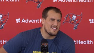 Ali Marpet on Bucs Run Game vs New England  Press Conference [upl. by Arrec981]