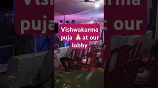 Vishwakrma Puja 🙏🏻at our lobby🔥🔥  INDIAN RAILWAYS 🚆 loco pilot job vlog👮🏻 shorts youtubeshorts [upl. by Nichola724]