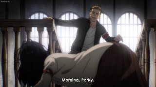 pieck scares porco  all porco galliard scenes in s4 ep4 [upl. by Kawasaki]