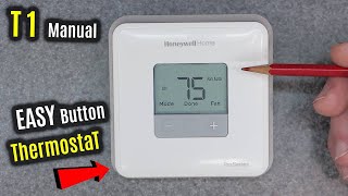 HONEYWELL Home T1 Guide  Basic Manual Digital Thermostat  So SIMPLE amp EASY to use [upl. by Skilken]