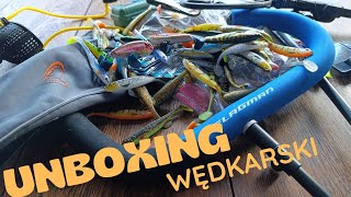 UNBOXING WĘDKARSKI Allegro Aliexpress GUMY WOBLERY AKCESORIA unboxing fishing wędkarstwo [upl. by Aneej]