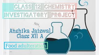 Class 12 Chemistry Investigatory project  Food adulteration with pdf drive link [upl. by Mollee]