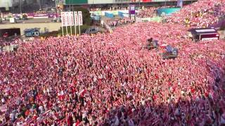 Polish national anthem Warsaw fan zone June 8th [upl. by Barraza267]