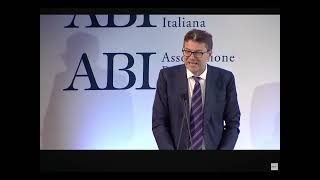 IL MINISTRO GIORGETTI INTERVIENE ALLASSEMBLEA ANNUALE DELLABI [upl. by Thomasa]