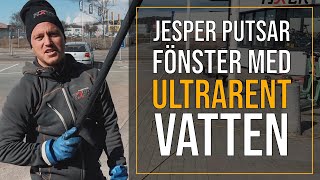 Jesper putsar fönster med ultrarent vatten Bästa putsa fönster tips [upl. by Alyda]