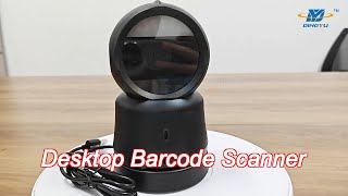 wireless desktop barcode scanner high speed handsfree 2d bar code reader with charging base [upl. by Julianna]