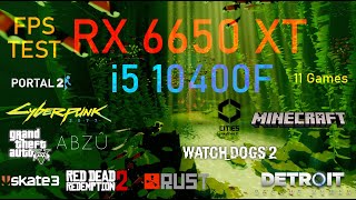 RX 6650 XT  i5 10400F Tested in 11 Games Benchmarks 1080p [upl. by Cordie]