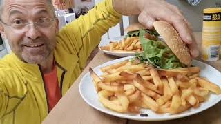 Bester Burger 🍔 mit Pommes 🍟 selber machen Vegan Sensationel Airfryer Cecotec [upl. by Ardnaskela]