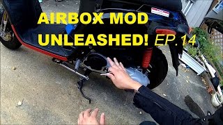 UNLEASHED POWER AIR BOX MOD PART 2 FASTER SCOOTER EPISODE 14 [upl. by Mastic585]