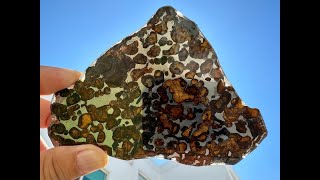 Pallasita  Pallasite Meteorito Sericho de Kenia 129 grs [upl. by Danczyk]