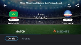 LIVE Mauritania VS Cape Verde Africa CAF of Nations qualifications Round 6 [upl. by Yuhas]