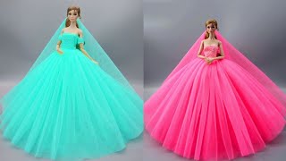 Disney Princess Doll Makeover  DIY Miniature Ideas for Barbie  Wig Dress Faceup and More DIY [upl. by Airebma]