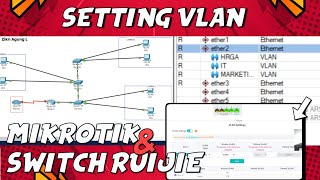 SETTING VLAN MENGGUNAKAN MIKROTIK DAN RUIJIE [upl. by Ilojne]