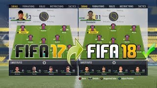 FIFA 17 İÇİN FIFA 18 TRANSFER YAMASI [upl. by Aleafar825]