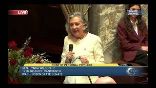 Sen Lynda Wilson says goodbye on her birthday [upl. by Mas]