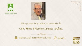 Misa presencial y online en memoria de Cnel Mario Felicísimo Limaico Andino [upl. by Rafi]