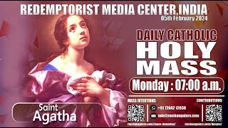 Catholic Holy Mass  5th February 2024 Monday  Memorial of St Agatha [upl. by Sutherlan]