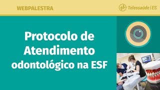 WebPalestra Protocolo de Atendimento Odontológico na ESF [upl. by Eiznyl]