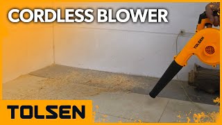 TOLSEN 20V Leaf Cordless Blower 2in1 Jobsite Cordless Blower amp Vacuum [upl. by Aerdnna]