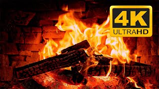 Relaxing Fireplace Screensaver 4K on TV🔥Cozy Christmas Fireplace with Crackling Fireplace 3 Hours [upl. by Nosirrah572]