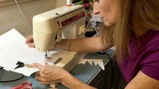 Technique Machine Sewing on Scrapbook Pages PART 1 [upl. by Stronski643]