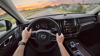 2023 Volvo XC60 Recharge PlugIn Hybrid T8 Ultimate Dark Theme  POV Sunrise Drive amp Review [upl. by Richmond761]