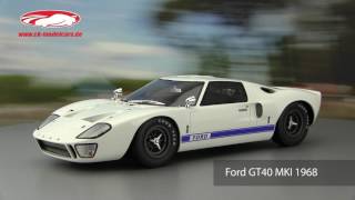 ckmodelcarsvideo Ford GT40 MKI Baujahr 1968 weiß GT SPIRIT [upl. by Ynots]