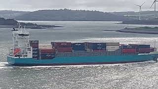 Container Ship HANNA arriving to Cobh 21th of August 2023 [upl. by Rossner971]