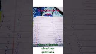 Class X english October monthly exam objectives questions [upl. by Hemingway]