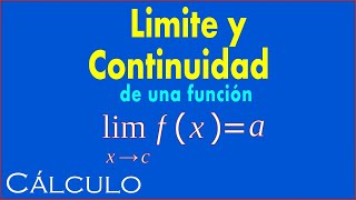 LÍMITE y CONTINUIDAD de una función [upl. by Akcir]