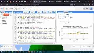 Earth Engine 19 Importing MODIS data amp Analyzing Seasonal NDVI Variation Using Year Chart [upl. by Ydderf]