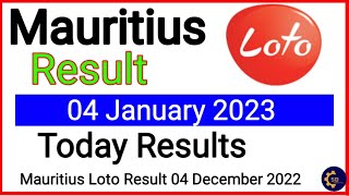 Loto Mauritius result 04 January 2023  Dernier tirage le 04 January 2023 [upl. by Neerual]