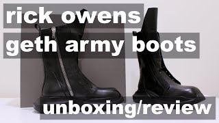 Rick Owens Geth Army Boots Review [upl. by Ynalem488]