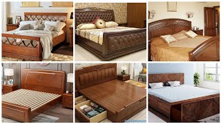 Latest Wooden Double Bed Designs  Modern Bed Design For Bedroom  harvistore [upl. by Refanej475]