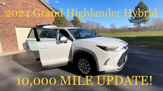 10000 Mile Update on 2024 Toyota Grand Highlander Hybrid XLE [upl. by Cheng]