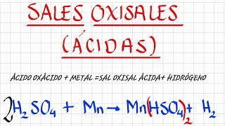 SALES OXISALES ÁCIDAS [upl. by Coreen]