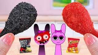 Incredibox Sprunki Food 🤖 Hot Cheetos or Ghost Pepper Miniature Fried Chicken 💖 Tina Mini Cooking [upl. by Ammann782]