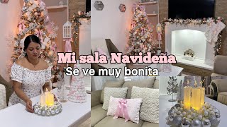 Mi sala para Navidad🎄🎀Guirnalda hermosa😍Decoracion Navideña✨ [upl. by Oralla844]