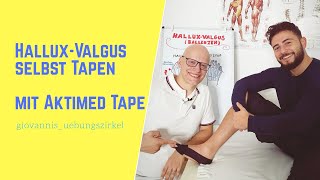 Hallux Valgus selbst Tapen mit Aktimed Tape [upl. by Depoliti]