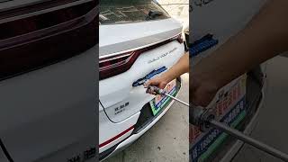 Sheetmetal dent correction process for the car tailgate [upl. by Claybourne886]