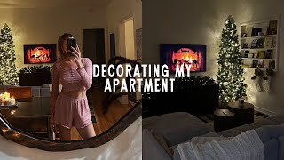 decorating my apartment for christmas very cozy  vlog [upl. by Niasuh249]