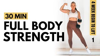 DAY 1 Dumbbell FULL BODY Beginner Strength Workout build strength program [upl. by Artemla495]