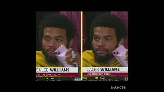 CALEB WILLIAMS USC QB paints FINGERNAILS PINK WITH A PINK PHONE TO MATCH GOOFY [upl. by Idnyc]