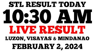 STL Result Today 1030AM Draw February 2 2024 Friday STL LIVE Result Luzon Visayas and Mindanao [upl. by Dinny]