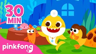 Cinco Peixinhos Pulando na Alga e mais músicas infantis Compilação Pinkfong Canções para crianças [upl. by Lonny505]