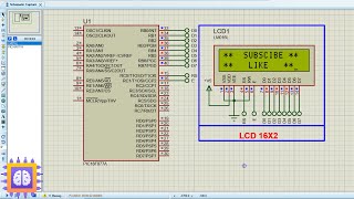 PIC16F877 16x2 LCD  Proteus Simulation [upl. by Tabbi]