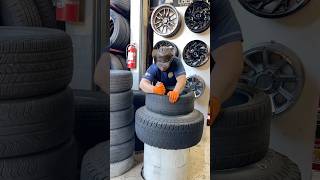 Cutting a used tire 2255017 asmr [upl. by Whitehurst]