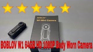 Boblov W1 Body Camera Review  64gb Hd 1080p productreviews [upl. by Terle]