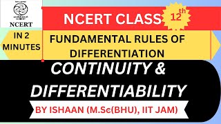 Continuity and Differentiability  NCERT Complete SolutionsClass 12 Mathsclass12maths [upl. by Ottilie]