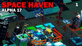 Welcoming Parties Space Haven Alpha 17 Brutal Difficulty Pirate Run S2 EP1 [upl. by Legir]